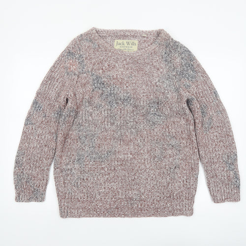 Jack Wills Women's Multicoloured Cotton Chunky Knit Jumper UK 14