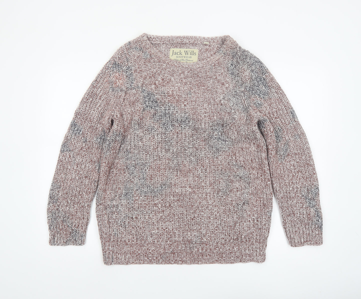 Jack Wills Women's Multicoloured Cotton Chunky Knit Jumper UK 14