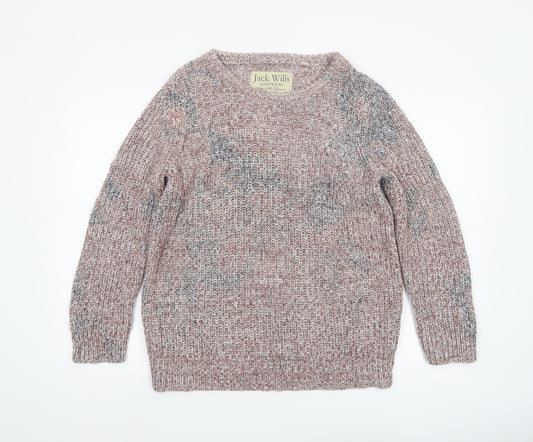 Jack Wills Women's Multicoloured Cotton Chunky Knit Jumper UK 14