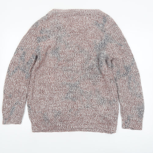 Jack Wills Women's Multicoloured Cotton Chunky Knit Jumper UK 14