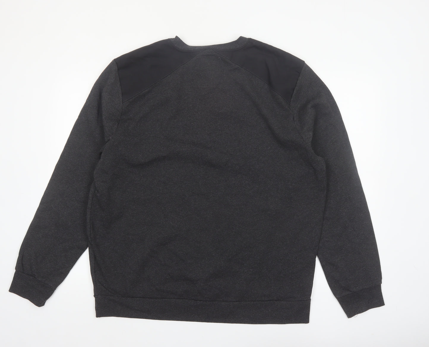 Easy Men’s Grey 2XL Pullover Sweatshirt Crew Neck Varsity Style
