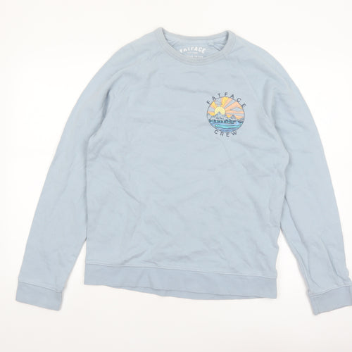 FatFace Women's Blue Cotton Crew Neck Pullover Sweatshirt XS