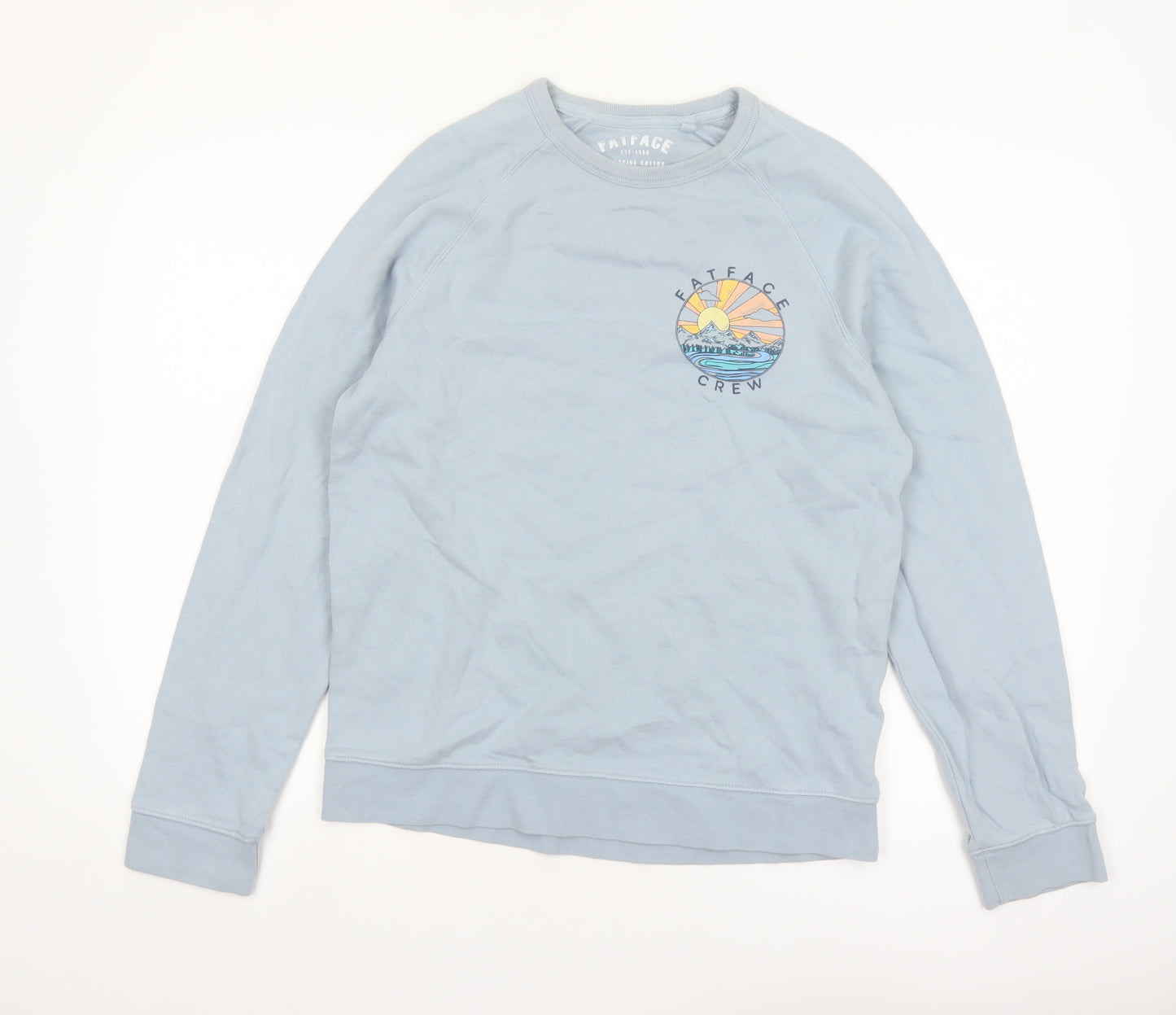 FatFace Women's Blue Cotton Crew Neck Pullover Sweatshirt XS