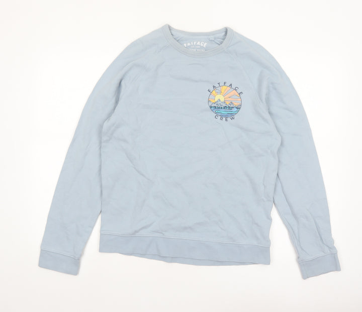 FatFace Women's Blue Cotton Crew Neck Pullover Sweatshirt XS