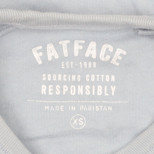 FatFace Women's Blue Cotton Crew Neck Pullover Sweatshirt XS