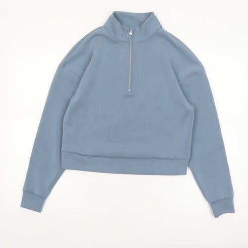 Marks and Spencer Goodmove Womens Blue 1/2 Zip Sweatshirt Size 8