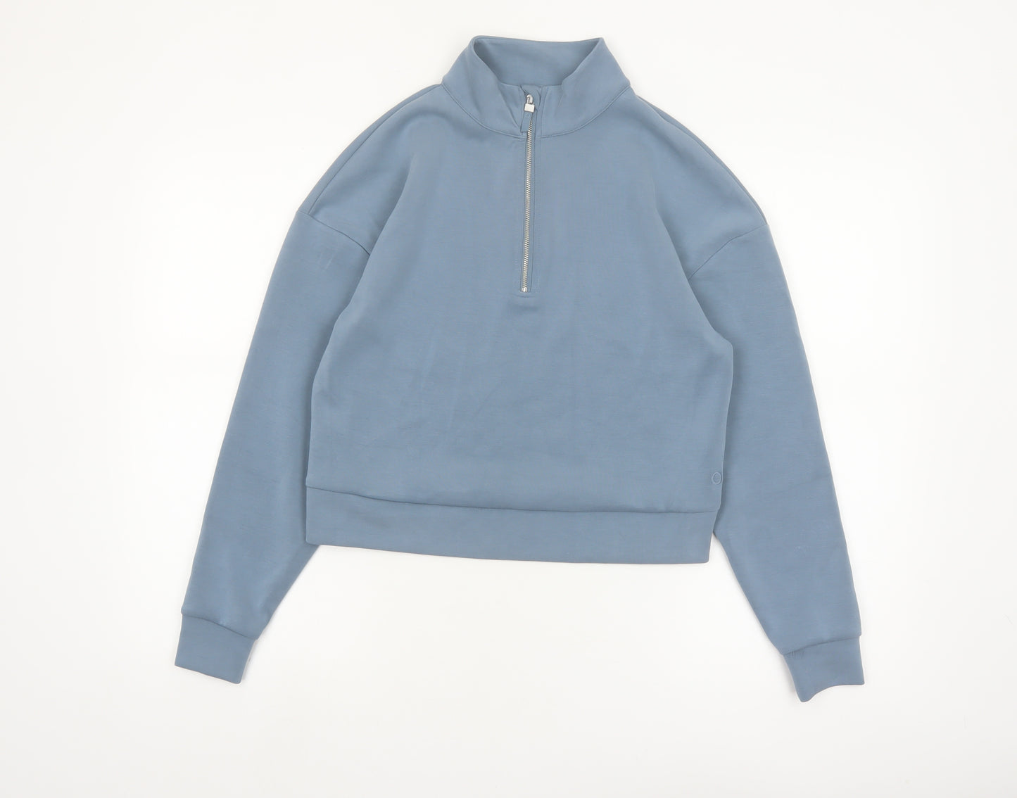 Marks and Spencer Goodmove Womens Blue 1/2 Zip Sweatshirt Size 8