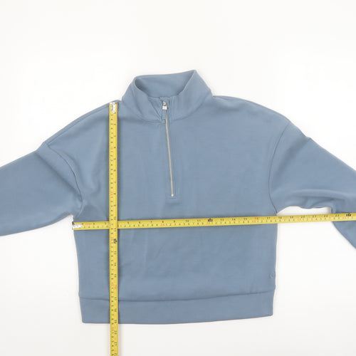 Marks and Spencer Goodmove Womens Blue 1/2 Zip Sweatshirt Size 8