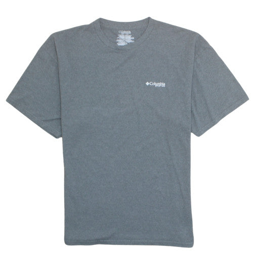 Columbia Mens Grey XL Graphic Skull Outdoor Cotton T-Shirt