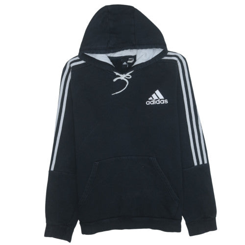 Adidas Men's Black Pullover Hoodie Size M Fleece Sportswear
