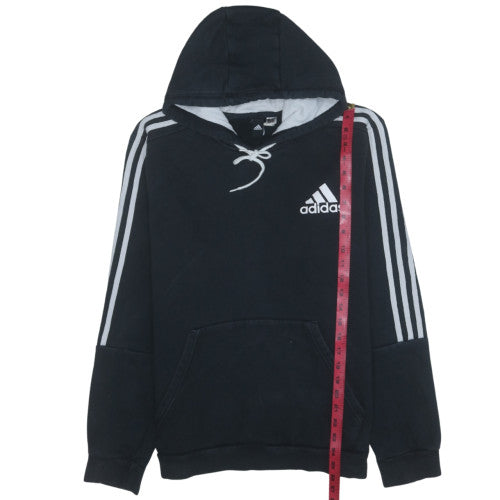 Adidas Men's Black Pullover Hoodie Size M Fleece Sportswear