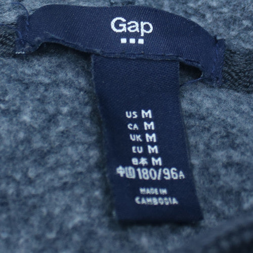GAP Men's Blue Pullover Fleece Logo Hoodie Size M Regular Fit