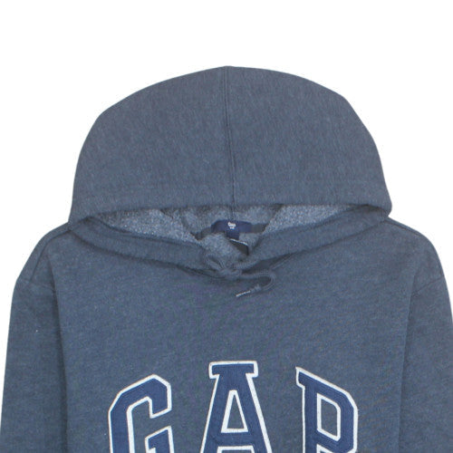 GAP Men's Blue Pullover Fleece Logo Hoodie Size M Regular Fit