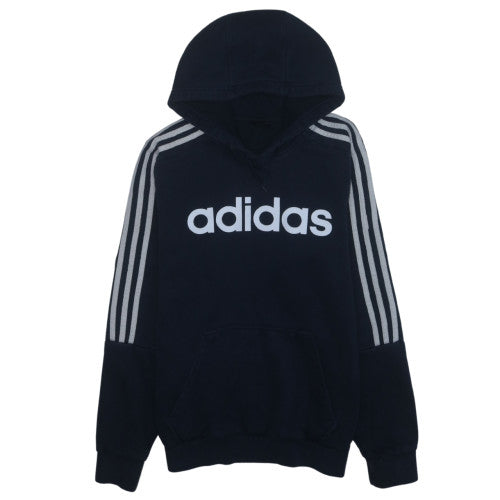 adidas Men Blue Pullover Hoodie Small Sports Fleece Sweatshirt