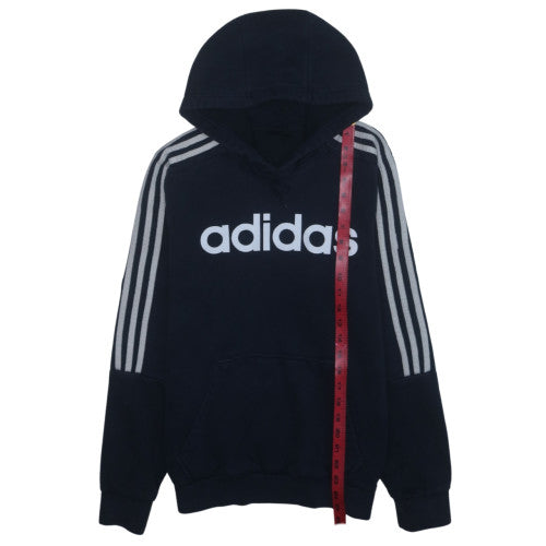 adidas Men Blue Pullover Hoodie Small Sports Fleece Sweatshirt