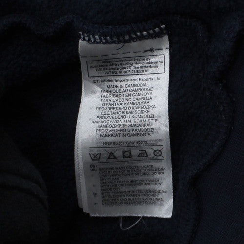 adidas Men Blue Pullover Hoodie Small Sports Fleece Sweatshirt