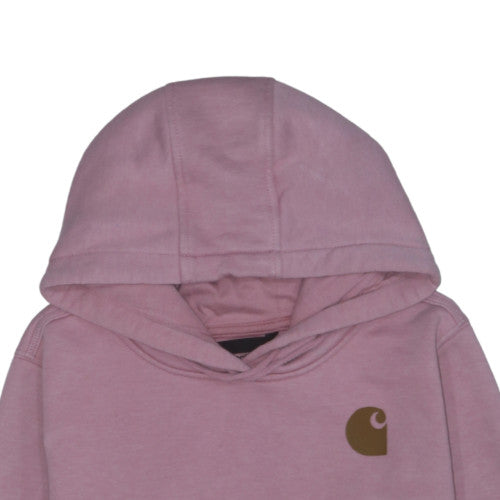Carhartt Teens Pink Relaxed Fit Pullover Hoodie L Long Sleeve