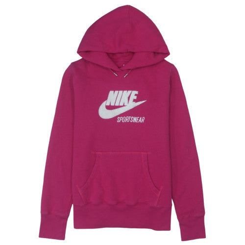 Nike Womens Pink Pullover Hoodie Sweatshirt Size L Fleece Sportswear