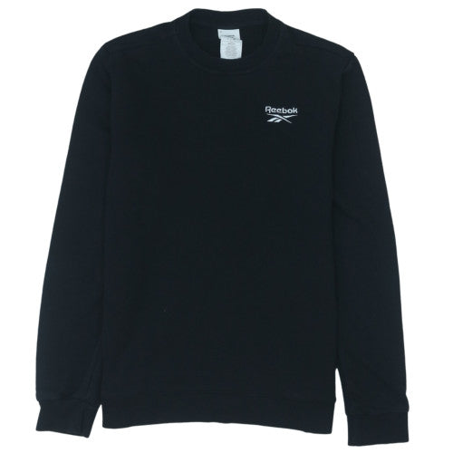 Reebok Men's Black Crew Neck Pullover Sweatshirt M Casual Sportswear
