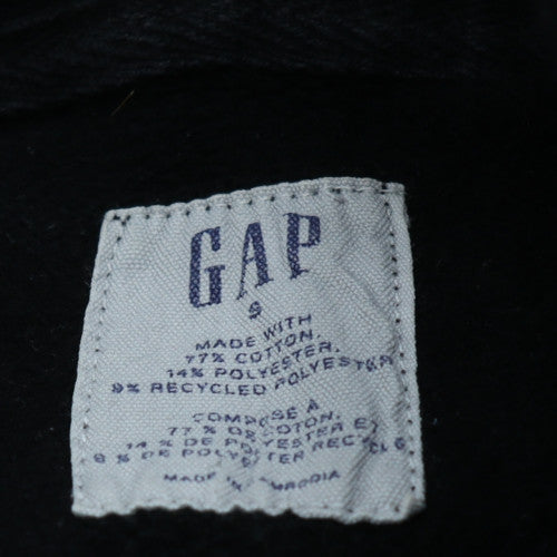 GAP Mens Black Pullover Hoodie S Logo Graphic Fleece Sweatshirt