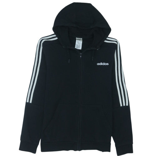 Adidas Men's Black Full Zip Hoodie Size M Sports Fleece Sweatshirt