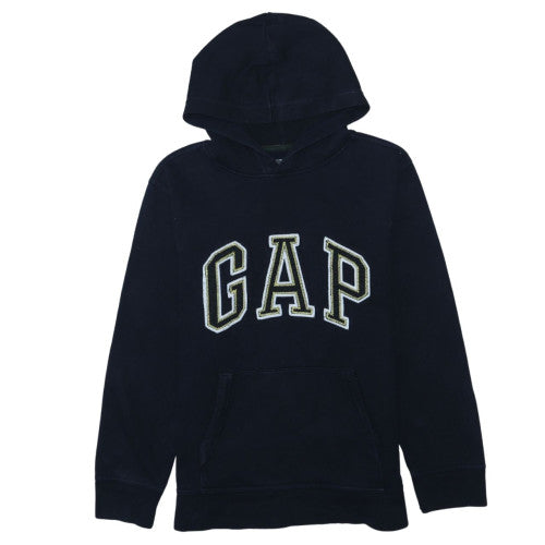 GAP Kids Boys Navy Pullover Hoodie 13-14 Years Fleece Lined Classic Logo