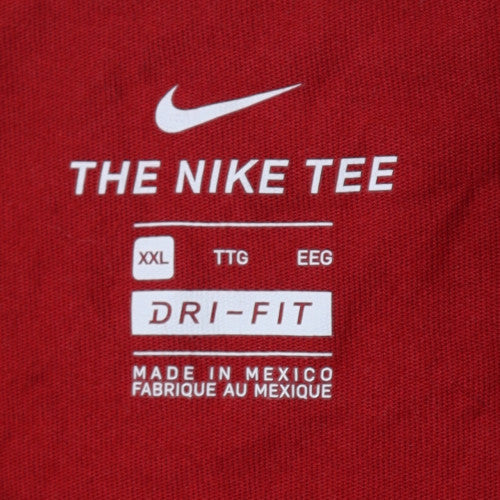 Nike Men's Red Dri-Fit Graphic Logo 2XL Short Sleeve T-Shirt