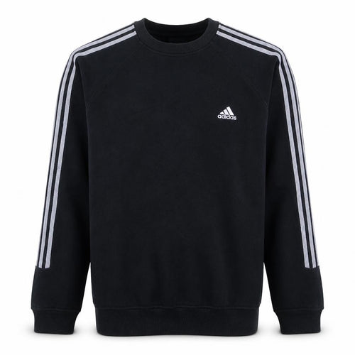 Adidas Men's Black Crew Neck Pullover Sweatshirt L Sports Fleece