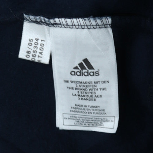 Adidas Men's Black Crew Neck Pullover Sweatshirt L Sports Fleece