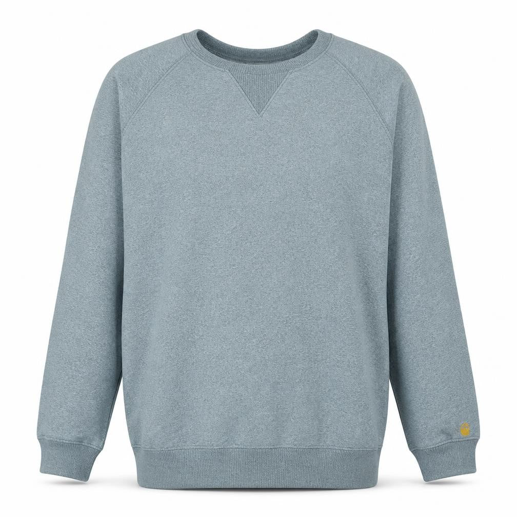 Front view of Carhartt men’s grey xl pullover fleece sweatshirt