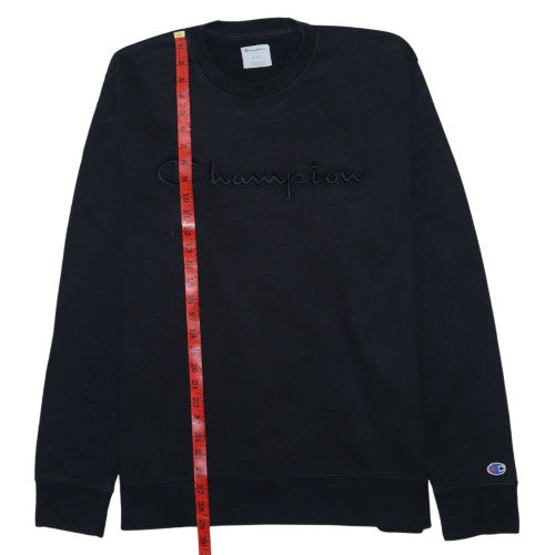 Champion Mens Black XL Pullover Sweatshirt Embroidered Logo