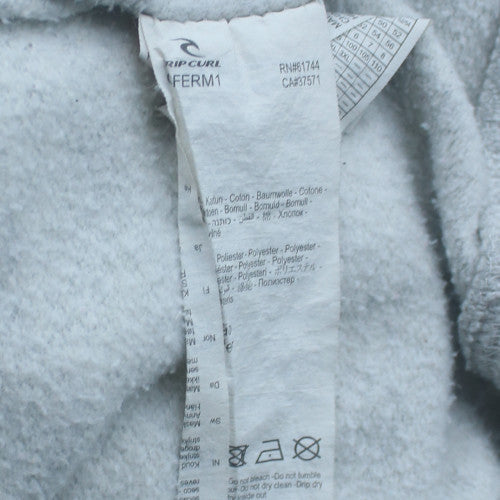 Rip Curl Men's Grey Small Pullover Surf Hoodie with Logo Print