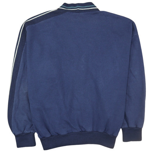 Adidas Men's Blue Vintage 80s Striped Cardigan Size M