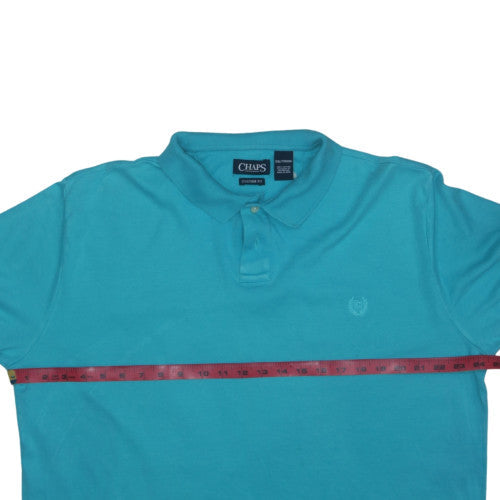 Chaps Men Blue 2XL Cotton Polo Shirt Classic Regular Fit