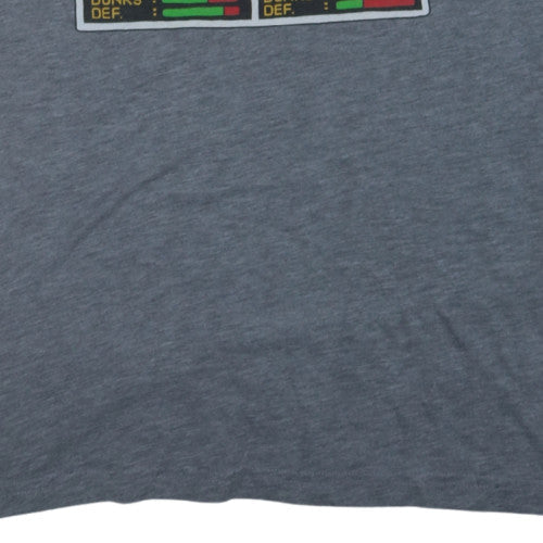 Homage Men's Grey NBA Jam Graphic T-Shirt Size XL Sports Retro