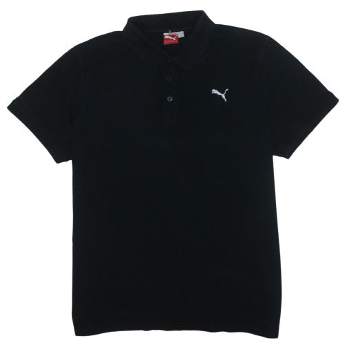 Puma Men's Black XL Regular Fit Cotton Polo Shirt