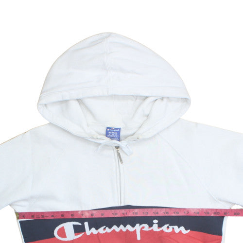 Champion Men's White Pullover Hoodie Medium Logo Sportswear