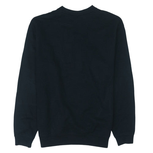 Reebok Mens Black Grey Crew Neck Pullover Sweatshirt Size M