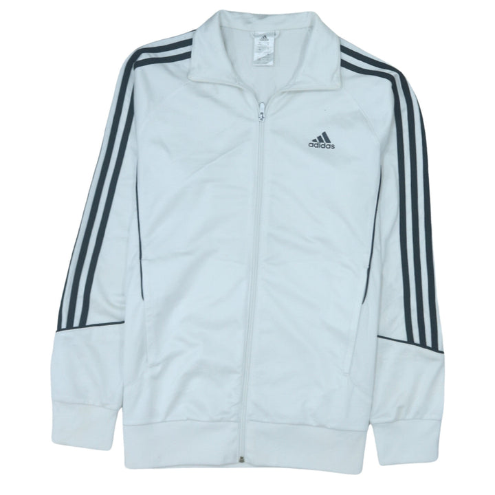 Adidas Men's White Track Jacket M Full Zip Lightweight Sportswear
