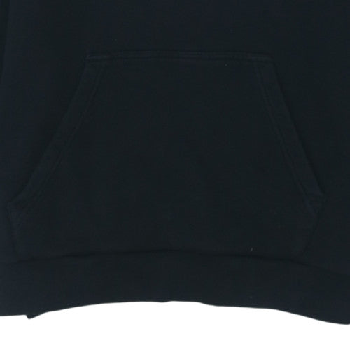 Adidas Mens Black Pullover Hoodie M Logo Fleece Sweatshirt