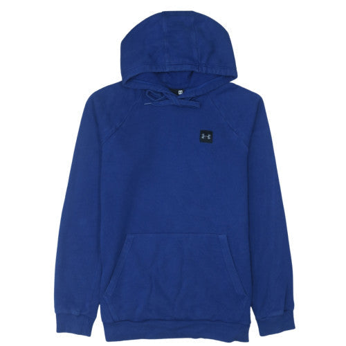 Under Armour Men Blue Pullover Hoodie M Fleece Cotton Blend