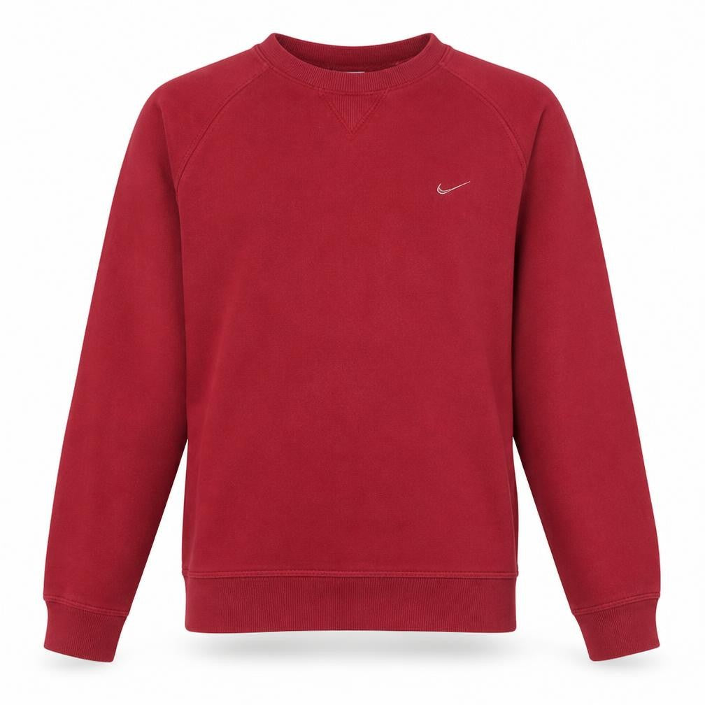 Nike Boys Red Crew Neck Long Sleeve Sweatshirt Size L 14/16 Cotton Blend