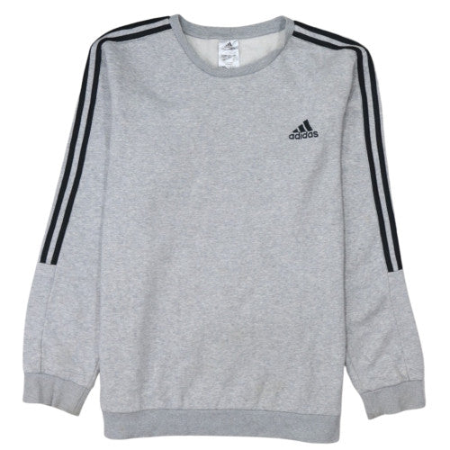 Adidas Mens Grey XL Pullover Sweatshirt Crew Neck Sports Top