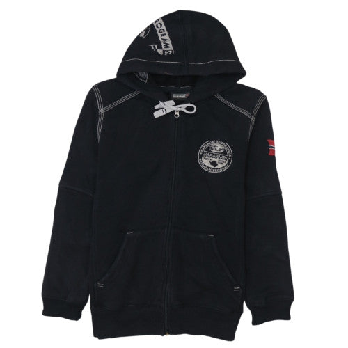 Napapijri Men's Black Full Zip Hoodie Size M Outdoor Fleece