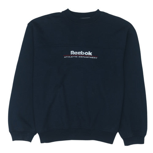 Reebok Men's Blue Pullover Sweatshirt M Embroidered Athletic Department