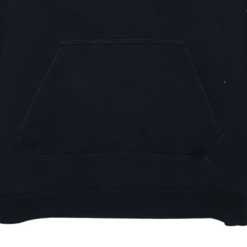 Adidas Womens Black Pullover Hoodie Size M Drawstring Logo Sweatshirt