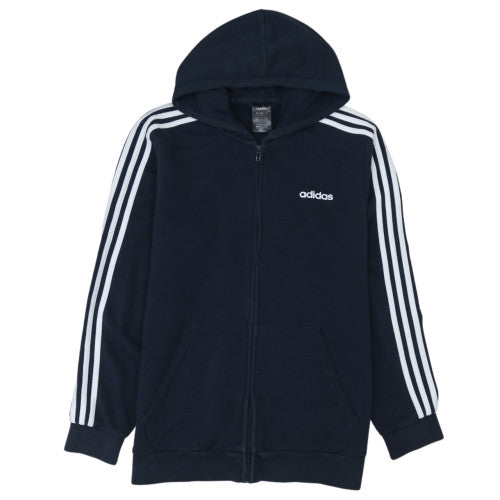 Adidas Men's Blue Full Zip Hoodie Size L Sports Fleece