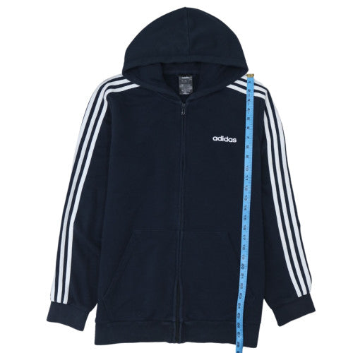 Adidas Men's Blue Full Zip Hoodie Size L Sports Fleece
