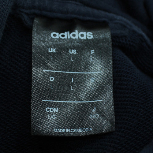 Adidas Men's Blue Full Zip Hoodie Size L Sports Fleece