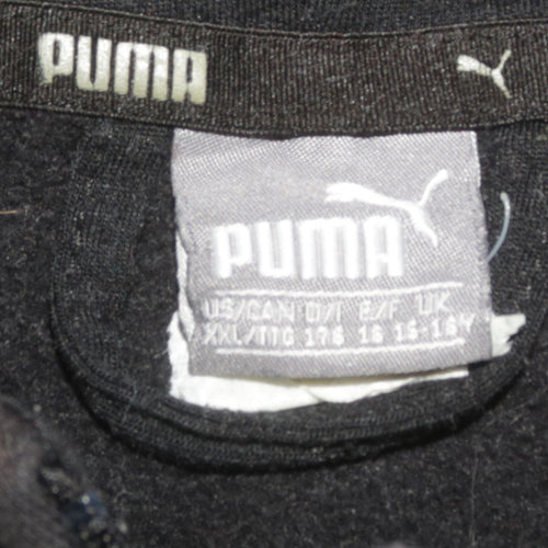 Puma Teens Black Full Zip Hoodie XL Graphic Sportswear